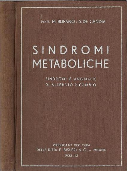 Sindromi metaboliche - Michele Bufano - copertina