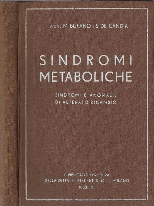 Sindromi metaboliche - Michele Bufano - copertina