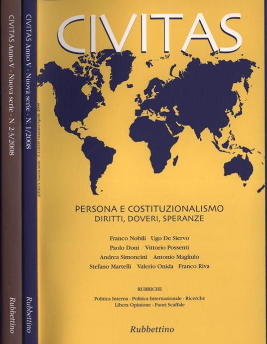 Civitas Anno V n. 1, 2 - 3 - copertina