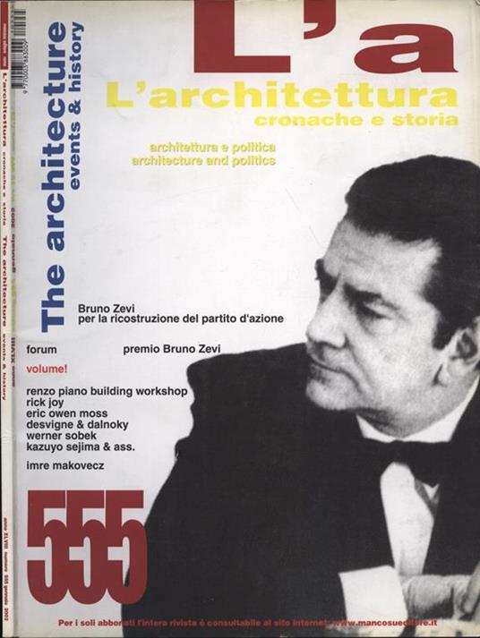 L' architettura Anno XLVIII n. 555. Cronache e storia - copertina
