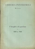 Libreria Pontremoli. I luoghi e le parlate 800 e 900