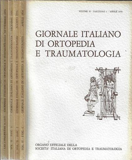 Giornale italiano di ortopedia e traumatologia Anno 1976 (annata completa). Organo ufficiale della Società Italiana di Ortopedia e Traumatologia - G. Monticelli - copertina