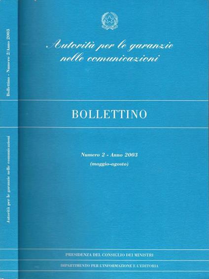 Bollettino Anno 2003-N° 2 - Mauro Masi - copertina