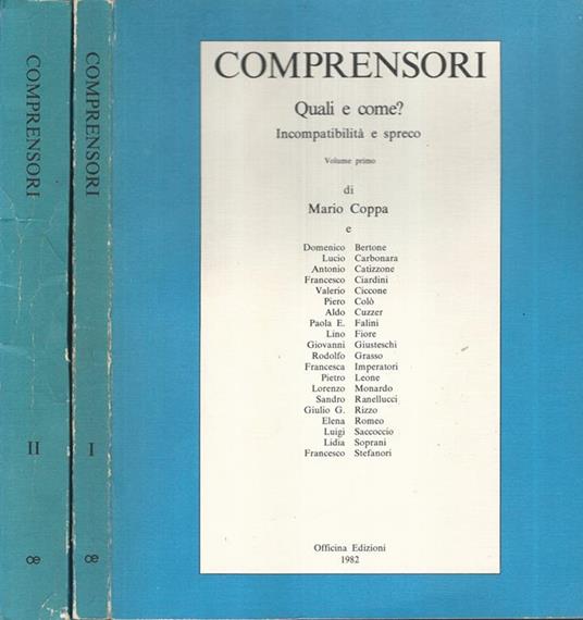 Comprensori. Quali e come?. Incompatibilità e spreco - Mario Coppa - copertina