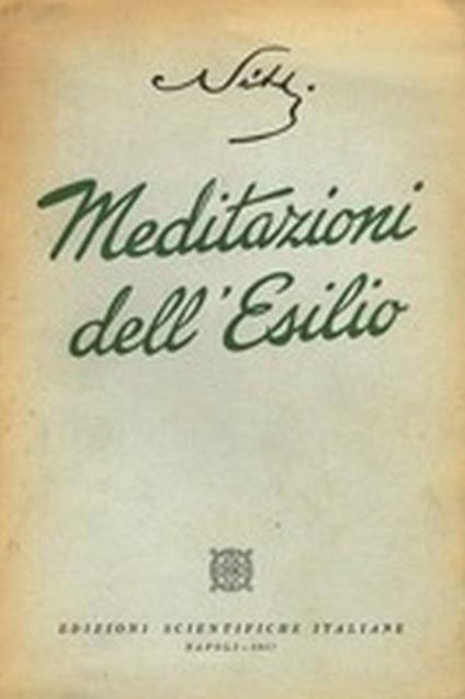 Meditazioni Dell'Esilio - Francesco Nitti - copertina