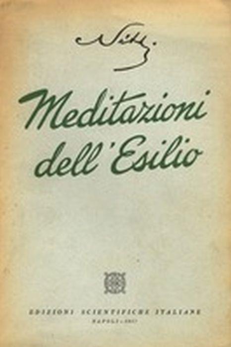 Meditazioni Dell'Esilio - Francesco Nitti - copertina