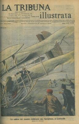 La caduta del tenete Calderara con l'aeroplano a Centocelle - L. Dalmonte - copertina