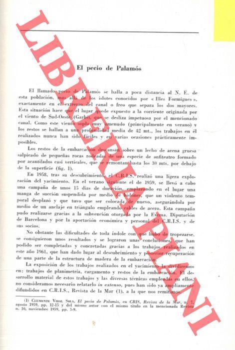 El pecio de Palamos - Clemente Vidal - copertina