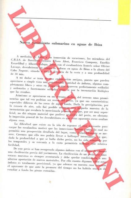 Nuevo yacimiento submarino en aguas de Ibiza - Francisco Company - copertina