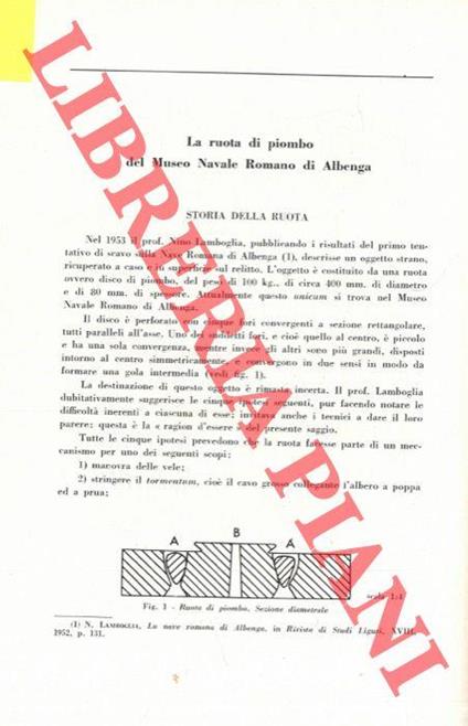 La ruota di piombo del Museo Navale Romano di Albenga - E. Latimer - copertina