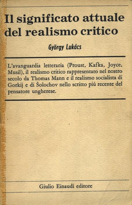 Il significato attuale del realismo critico