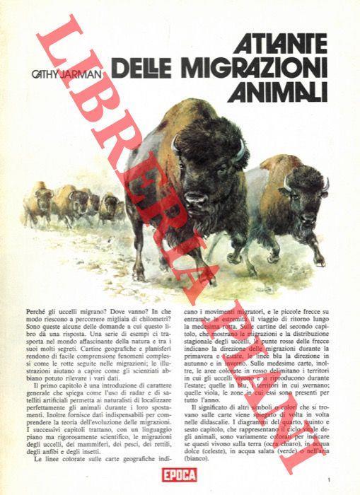 Atlante delle migrazioni animali - Cathy Jarman - copertina