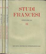 Studi francesi Anno XI N° 31, 32, 33 (annata completa)