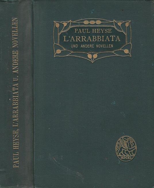 L' arrabbiata und andere novellen - Paul von Heyse - copertina