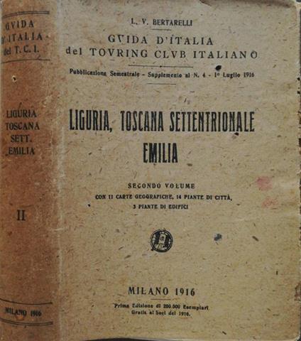Liguria, Toscana Settentrionale, Emilia - Luigi V. Bertarelli - copertina