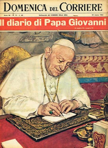 La Domenica del Corriere. Rivista settimanale del Corriere della Sera. Anno 66 n.12, 22 marzo 1964 - Guglielmo Zucconi - copertina