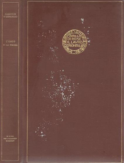 L' orto e la prora - Gasbriele D'Annunzio - copertina