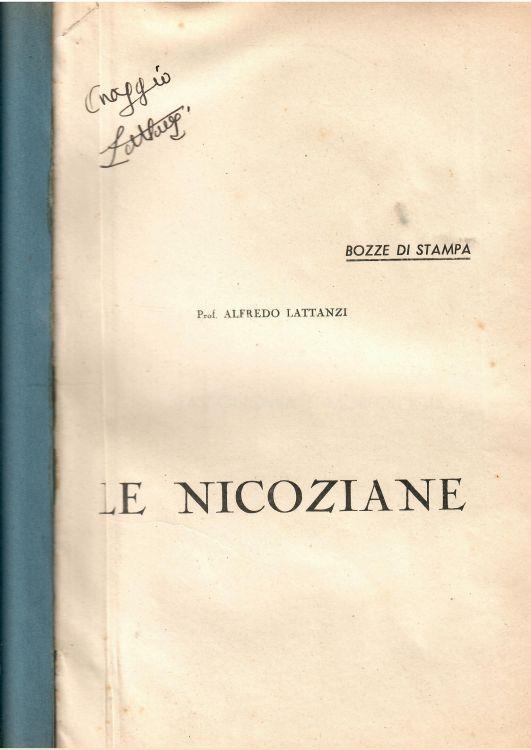 Le Nicoziane - copertina