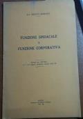 Funzione Sindacale E Funzione Corporativa Di Ernesto Giordano - copertina