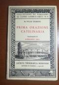 Prima orazione catilinaria - M. Tullio Cicerone - copertina