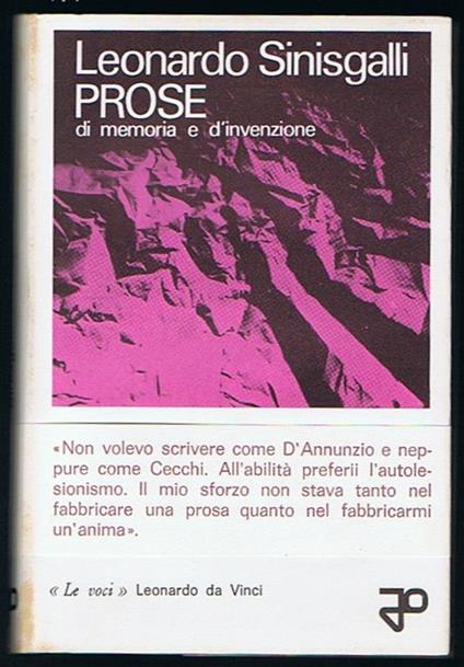 Prose Di Memoria E D'Invenzione - Leonardo Sinisgalli - copertina