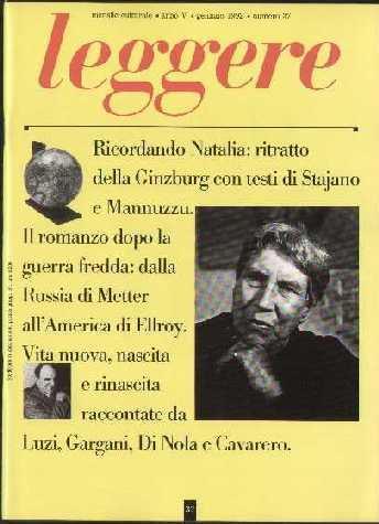 Leggere: mensile per i libri N° 37 - copertina