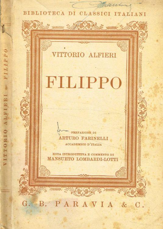 Filippo - Vittorio Alfieri - copertina
