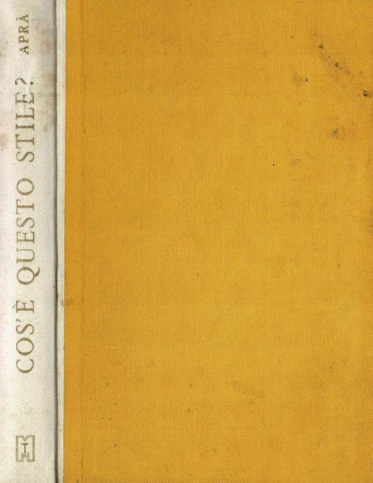 Cos'è questo stile ? - Nietta Aprà - copertina
