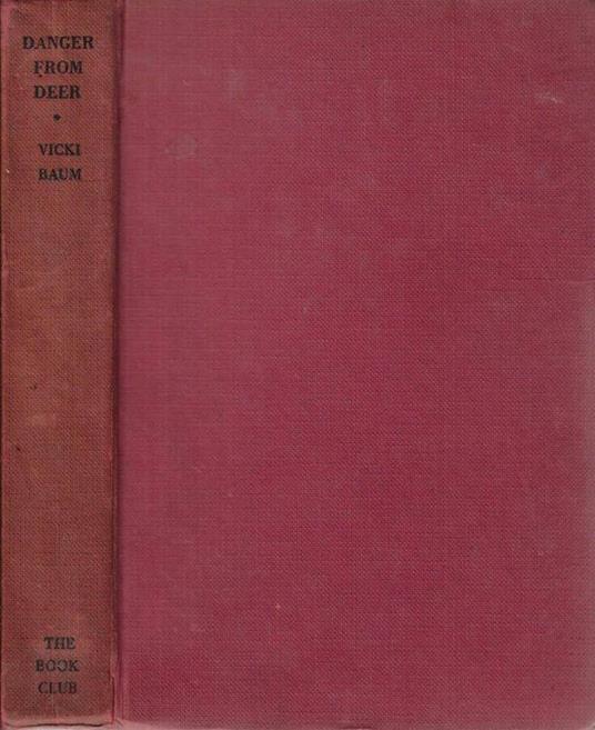 Danger from deer - Vicki Baum - copertina