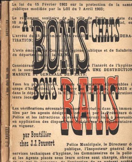 A bons chats, bons rats - Yves Bouthillier - copertina