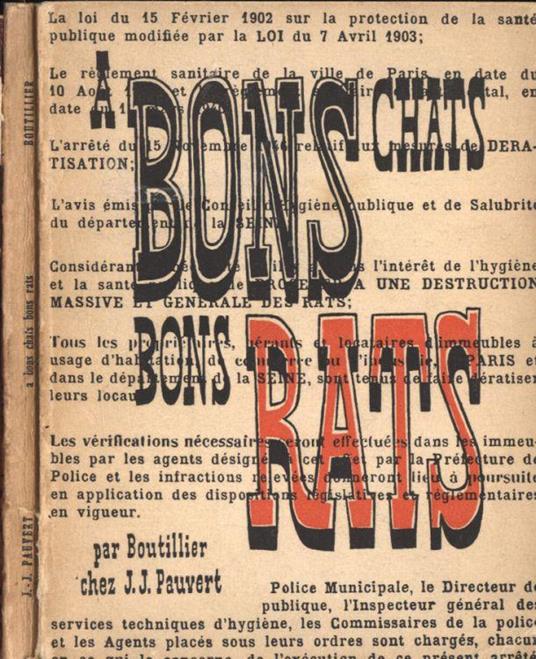 A bons chats, bons rats - Yves Bouthillier - copertina