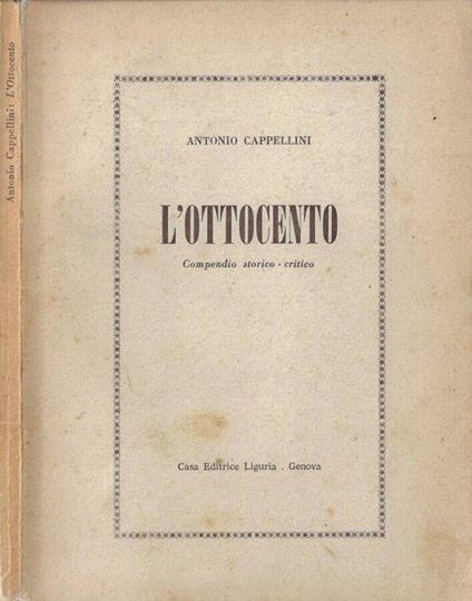 L' ottocento - Antonio Cappellini - copertina
