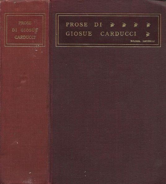 Prose. 1859-1903 - Giosuè Carducci - copertina