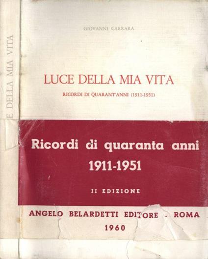 Luce della mia vita - G. B. Carrara - copertina