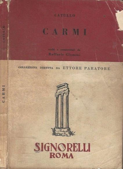Carmi - G. Valerio Catullo - copertina