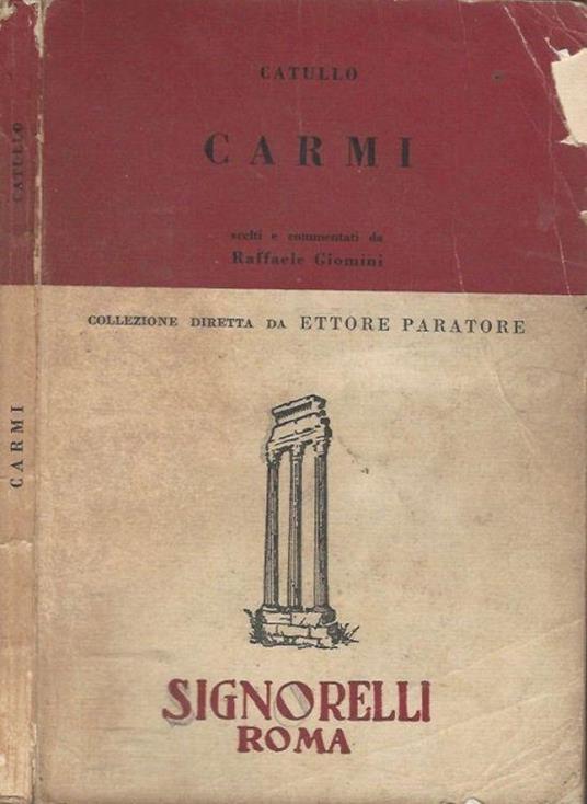 Carmi - G. Valerio Catullo - copertina