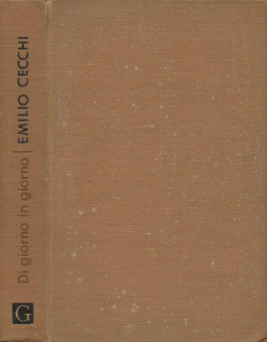 Di giorno in giorno - Emilio Cecchi - copertina