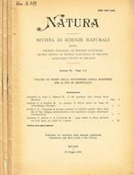 Natura. Rivista di scienze naturali. Vol.70 fasc.1/2, 3, 4, anno 1979