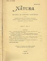 Natura. Rivista di scienze naturali. Vol.71 fasc.1/2, 3/4, anno 1980