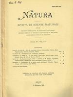 Natura. Rivista di scienze naturali. Vol.73 fasc.1/2, 3/4, anno 1982
