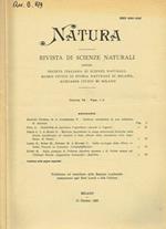 Natura. Rivista di scienze naturali. Vol.74 fasc.1/2, anno 1983