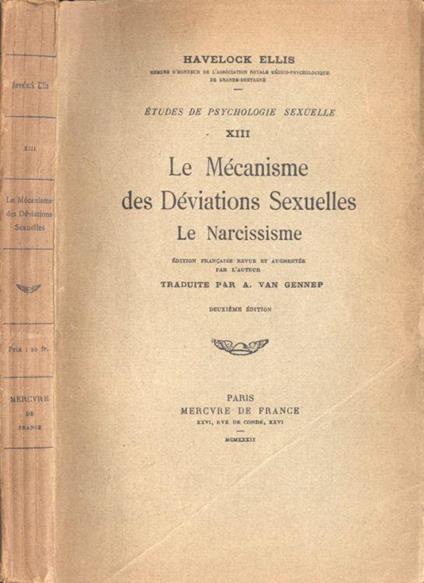 Le mècanisme des dèviations sexuelles - Havelock Ellis - copertina