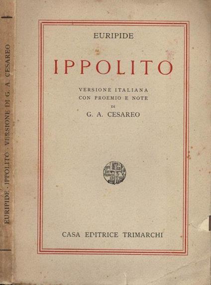 Ippolito - Euripide - copertina