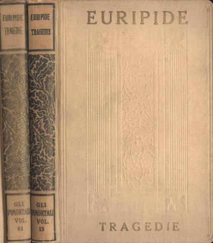 Tragedie Vol. I - III - Euripide - copertina