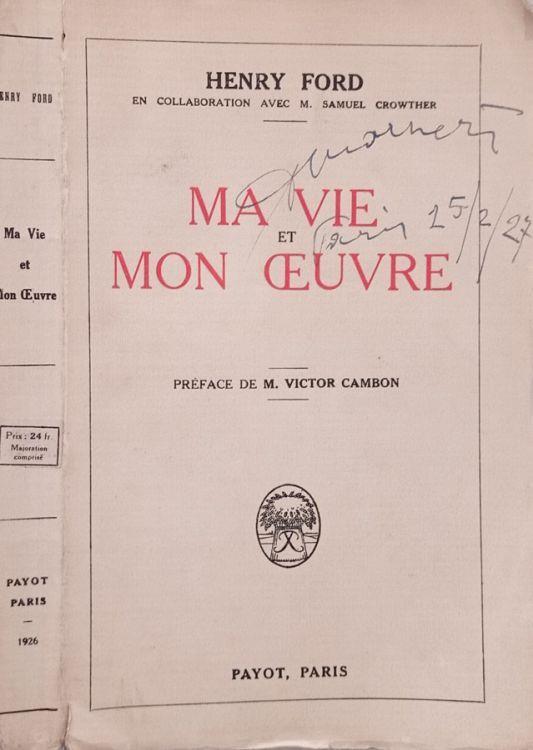 Ma vie et mon euvre - Henry Ford - copertina