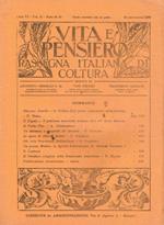 Vita e pensiero. Rassegna italiana di coltura. Anno VI vol.X, fascicolo 84-85, 20 settembre 1920