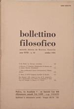 Bollettino filosofico anno XVII-N.10,11Ottobre, Novembre1983
