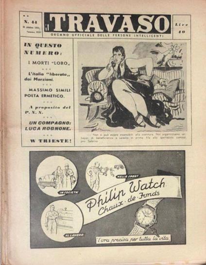 Il Travaso anno 1954 N.40-44 - Guglielmo Guasta - copertina