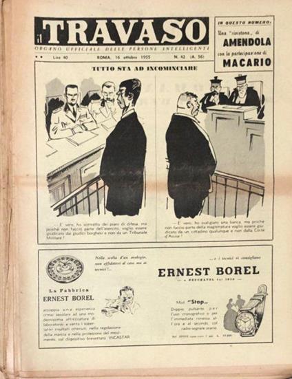 Il Travaso anno 1955 N. 29-42 (mancanti 40 e 32) - Guglielmo Guasta - copertina