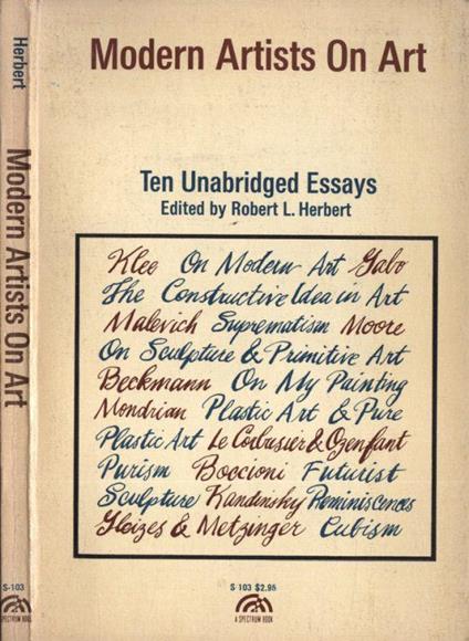 Modern artists on art - Robert L. Herbert - copertina